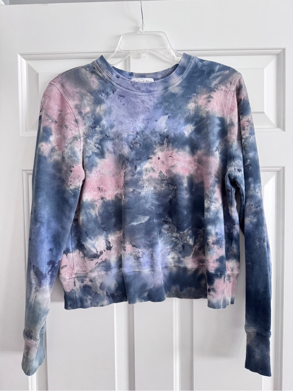 Michael Stars Blue & Pink Tie-Dye Crewneck Sweatshirt